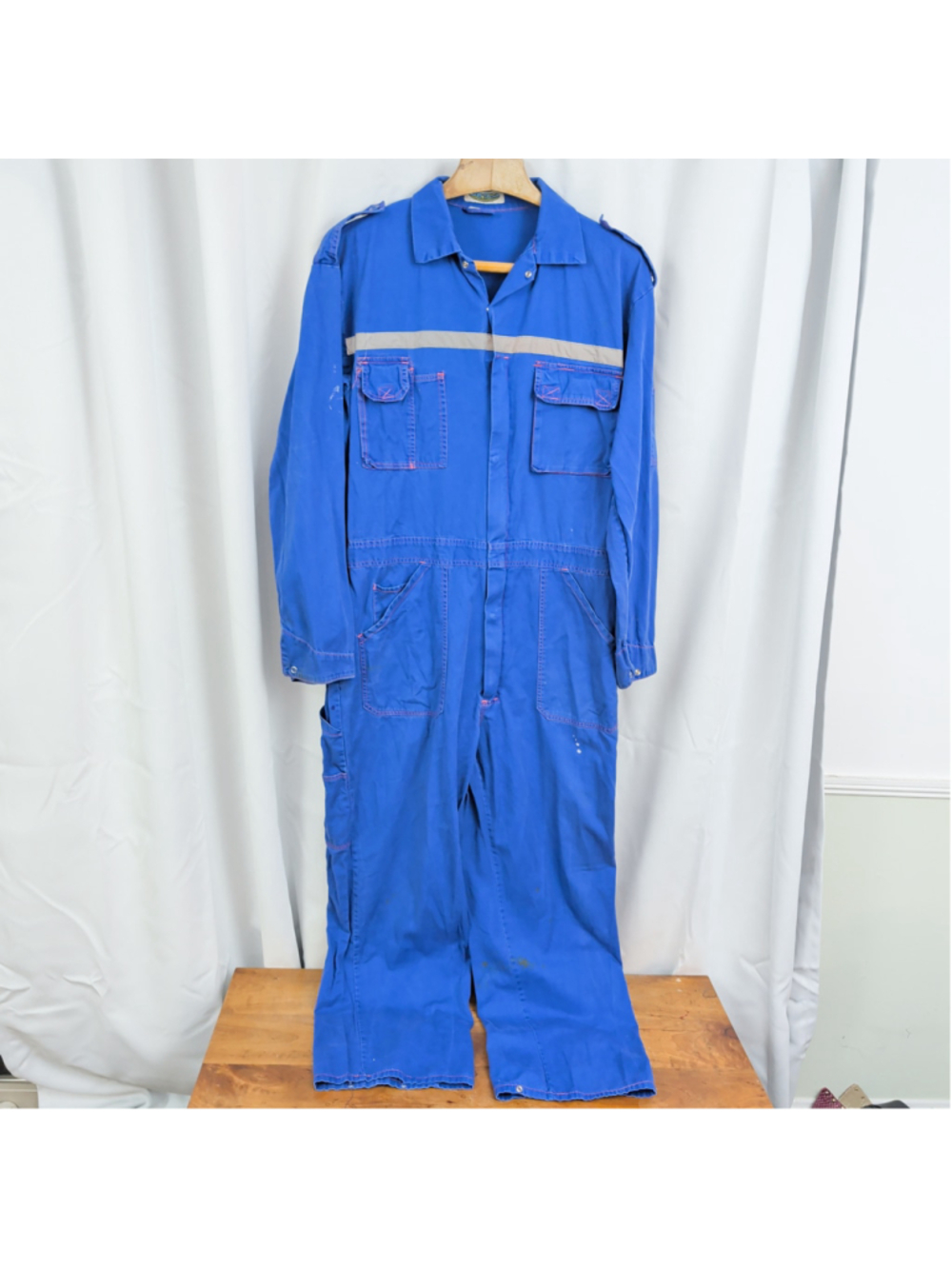 Sea View Blue Cotton Coveralls XXL